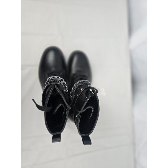 Grunge Y2K Lug Soles XOXO Boots‎ Size 6M Steampunk Black - Picture 10 of 10